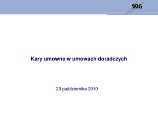 Kary umowne w umowach doradczych