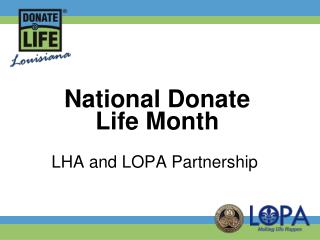 National Donate Life Month