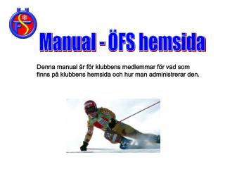 Manual - ÖFS hemsida