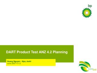 DART Product Test ANZ 4.2 Planning