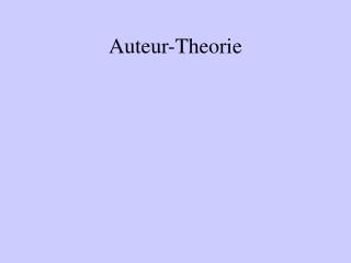 Auteur-Theorie