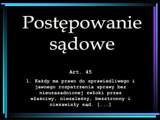 Postępowanie sądowe