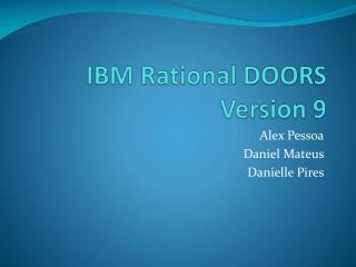 IBM Rational DOORS Version 9