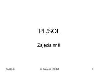 PL/SQL