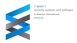 &lt; space &gt; security systems and software