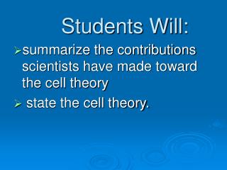Students Will: