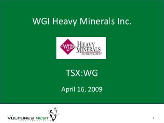 WGI Heavy Minerals Inc.