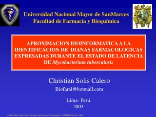 Christian Solis Calero Biofaral@hotmail