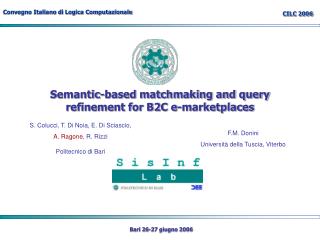 Semantic-based matchmaking and query refinement for B2C e-marketplaces