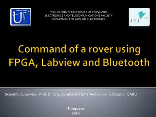 Command of a rover using FPGA, Labview and Bluetooth