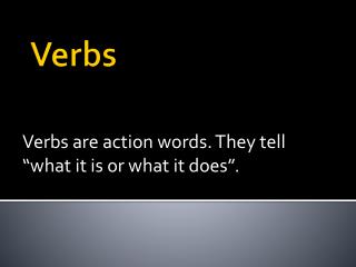 Verbs