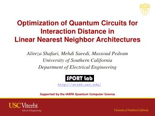 Optimization of Quantum Circuits for Interaction Distance in