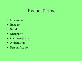 Poetic Terms