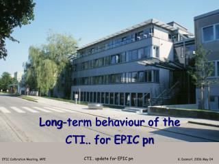 Long-term behaviour of the CTI.. for EPIC pn