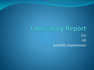Laboratory Report
