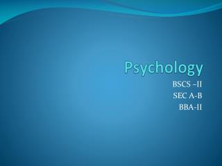 Psychology