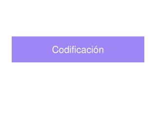 Codificación