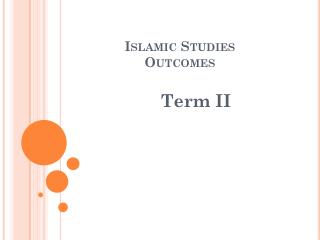 Islamic Studies Outcomes