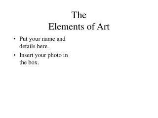 The Elements of Art