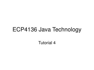 ECP4136 Java Technology