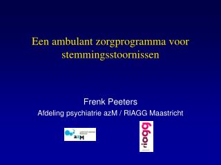 Een ambulant zorgprogramma voor stemmingsstoornissen