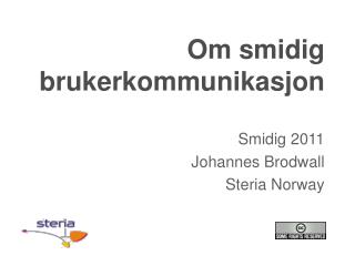 Om smidig brukerkommunikasjon