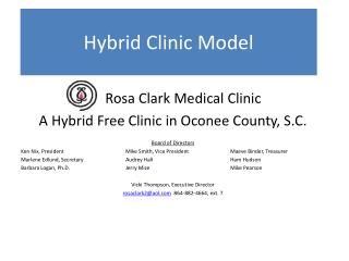 Rosa Clark Medical Clinic A Hybrid Free Clinic in Oconee County, S.C.
