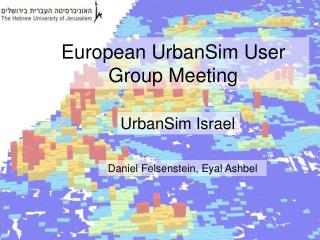 European UrbanSim User Group Meeting