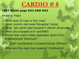 TEXT BOOK page RA2 AND RA3 Reading maps What type of map is this map?