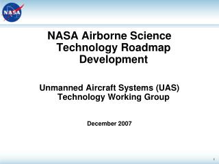 NASA Airborne Science Technology Roadmap Development