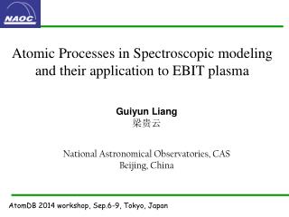 Atomic Processes in Spectroscopic modeling and their application to EBIT plasma