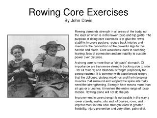 Rowing Core Exercises By John Davis