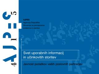 Svet uporabnih informacij in učinkovitih storitev