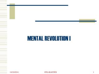 MENTAL REVOLUTION I