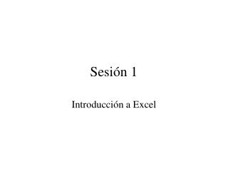 Sesión 1