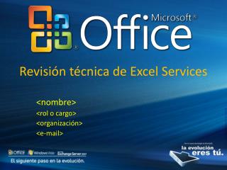 Revisión técnica de Excel Services