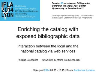 Enriching the catalog with exposed bibliographic data