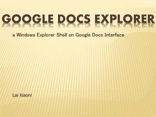 Google Docs Explorer
