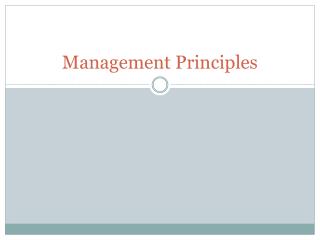 Management Principles