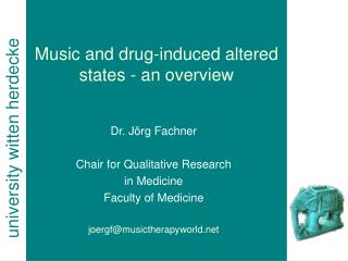 Music and drug-induced altered states - an overview