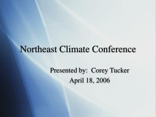Northeast Climate Conference