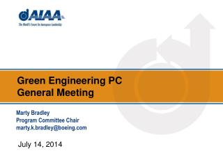 Green Engineering PC General Meeting