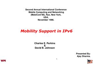 Mobility Support in IPv6