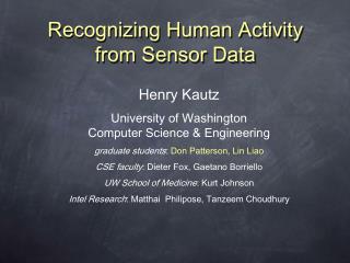 Recognizing Human Activity from Sensor Data