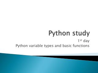 Python study