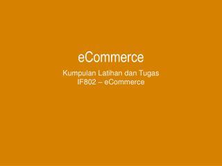 eCommerce