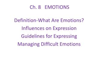 Ch. 8 EMOTIONS