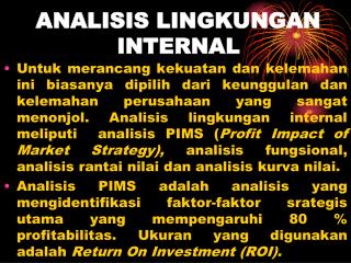 ANALISIS LINGKUNGAN INTERNAL