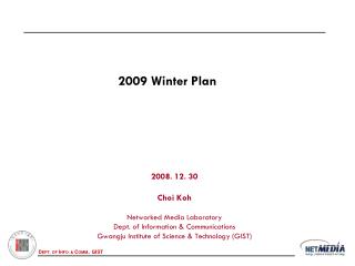 2009 Winter Plan