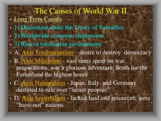 The Causes of World War II